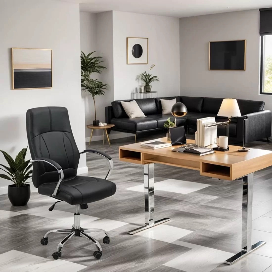 Scaune de birou confortabil și robust Office 331 Negru